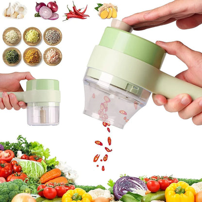 4 in 1 portable electric vegetable cutter set