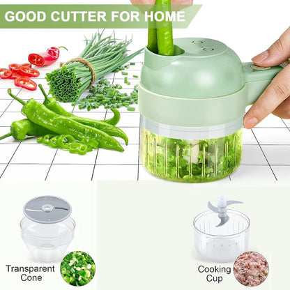 4 in 1 portable electric vegetable cutter set