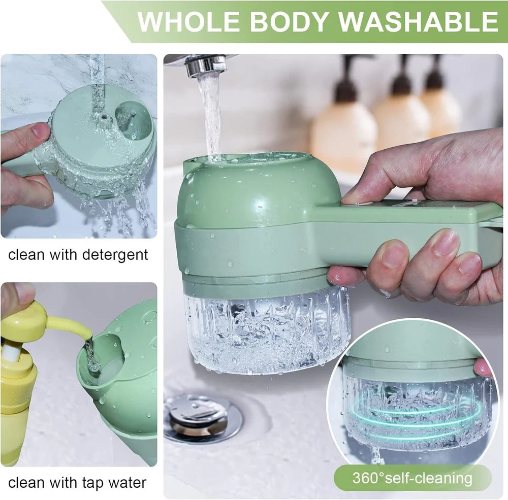 4 in 1 portable electric vegetable cutter set