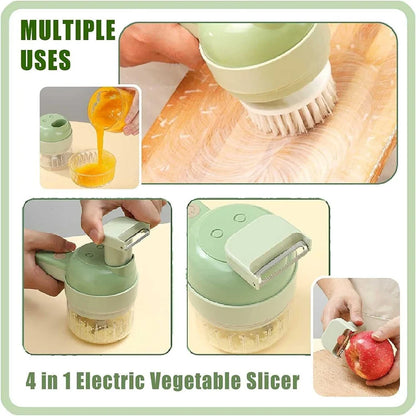 4 in 1 portable electric vegetable cutter set