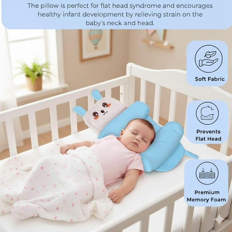 Baby Head Shaping Pillow Soft Cotton Infant Head Support Cushion for Newborn )