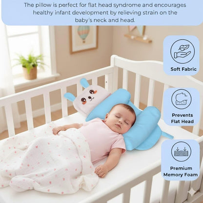 Baby Head Shaping Pillow Soft Cotton Infant Head Support Cushion for Newborn )