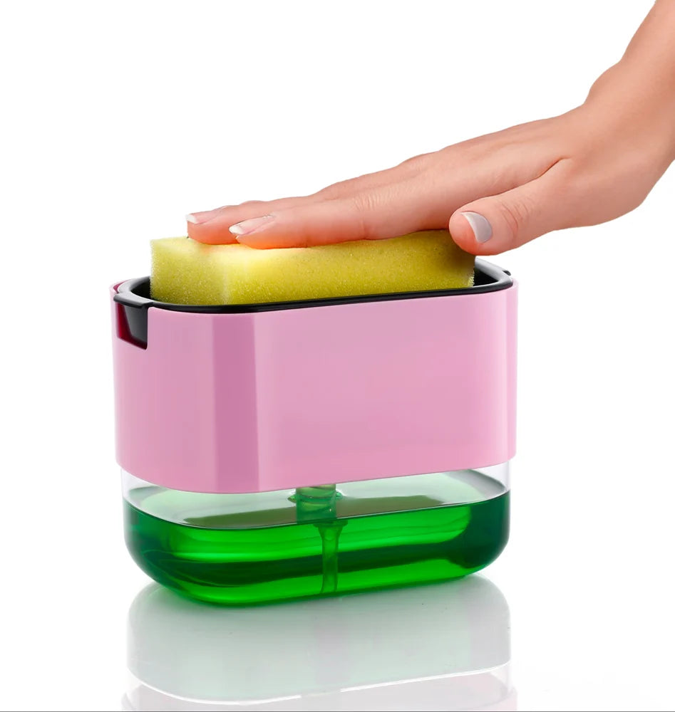 2-in-1 Soap Dispenser Pump with Sponge