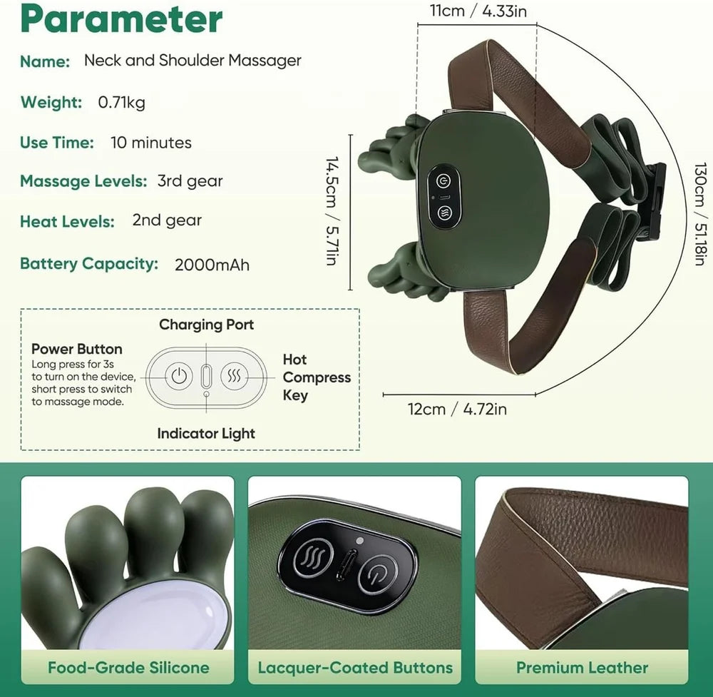 Rechargeable Neck And Shoulder Massager